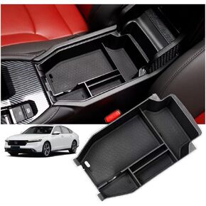 Center Console Organizer Tray Fit for Latest honda Accord ，Compatible with 2023 2024 honda Accord Armrest Box Interior Accessories Tray (ABS)