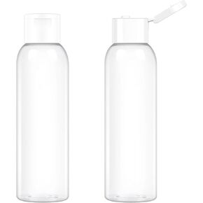 2 Pack 8 oz Travel Squeeze Bottles with Flip Caps Refillable Empty Plastic Containers for Toiletries Shampoo Lotions Oils
