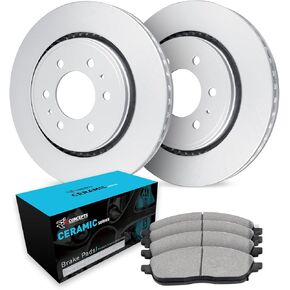 R1 Concepts Front Brakes and Rotors Kit |Front Brake Pads| Brake Rotors and Pads| Ceramic Brake Pads and Rotors|fits 2000-2004 Nissan Frontier, Xterra