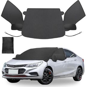 Windshield Cover for Ice and Snow with Side Window and Rearview Mirror Covers,Compatible with Chevrolet/Chevy 600D Oxford Fabric Waterproof Frost Guard Protection Cover for Cruze 2015-2019