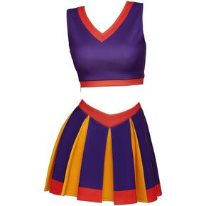 MyheroCos Kim Cheerleader Costume Uniform Sportswear Top and Skirt Set High School Cheerleading Outfit