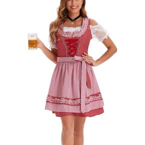 Dirndl Dresses Women Oktoberfest Costumes 3 Pcs Oktoberfest Dresses German Bavarian Costume Beer Carnival Outfits in Kuwait