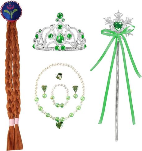 Princess Kids Costume Anna Dress up Girls Outfit for Halloween Cosplay Chirstmas Birthday Party 3-10Years in Saudi Arabia