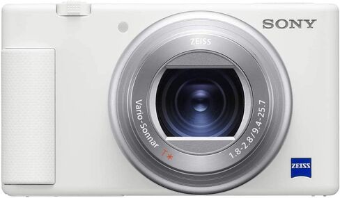 كاميرا فيديو Sony ZV-1 مدمجة لمدونات الفيديو الرقمية بدقة 4K HDR لمنشئي المحتوى ومدوني الفيديو، حزمة DCZV1/W بيضاء مع حزمة حماية ممتدة لمدة عامين من CPS + حقيبة Deco Gear + مجموعة بطاقات وملحقات سعة 128 جيجابايت in Saudi Arabia