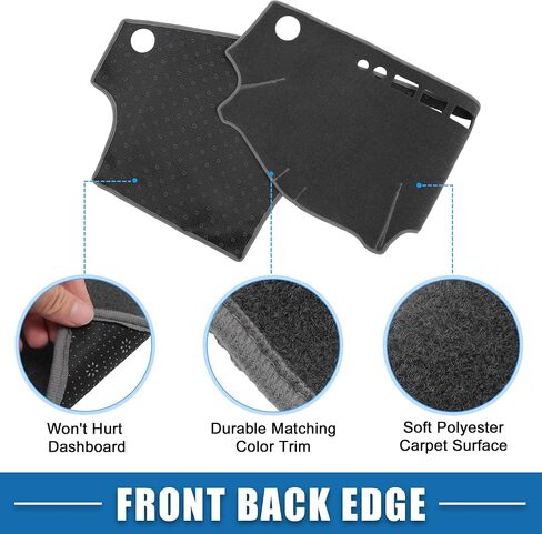 Car Dashboard Cover Mat Center Console Interior Trim Dash Board Mat for Toyota Camry 2002-2006 Protective Polyester Gray in Saudi Arabia