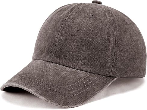 Unisex Washed Distressed Baseball Cap, Classic Low Profile Cotton Hat Plain Cap for DIY, Golf Dad Hat for Men Women in Saudi Arabia