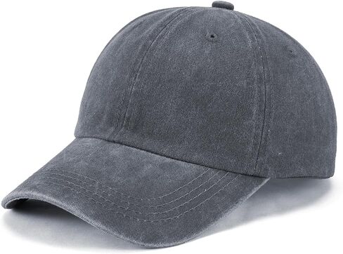 Unisex Washed Distressed Baseball Cap, Classic Low Profile Cotton Hat Plain Cap for DIY, Golf Dad Hat for Men Women in Saudi Arabia