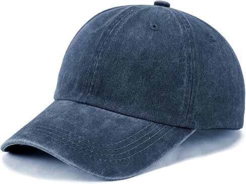 Unisex Washed Distressed Baseball Cap, Classic Low Profile Cotton Hat Plain Cap for DIY, Golf Dad Hat for Men Women in Saudi Arabia
