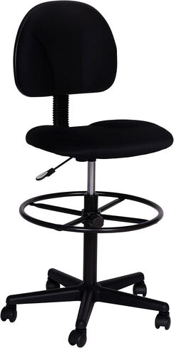 كرسي صياغة قماش منقوش باللون الأسود من Flash Furniture Bruce بأذرع قابلة للتعديل (الأسطوانات: 22.5 بوصة - 27 بوصة ارتفاع أو 26 بوصة - 30.5 بوصة ارتفاع) in Saudi Arabia