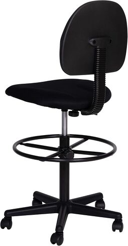 كرسي صياغة قماش منقوش باللون الأسود من Flash Furniture Bruce بأذرع قابلة للتعديل (الأسطوانات: 22.5 بوصة - 27 بوصة ارتفاع أو 26 بوصة - 30.5 بوصة ارتفاع) in Saudi Arabia