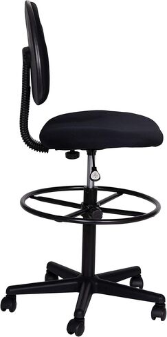 كرسي صياغة قماش منقوش باللون الأسود من Flash Furniture Bruce بأذرع قابلة للتعديل (الأسطوانات: 22.5 بوصة - 27 بوصة ارتفاع أو 26 بوصة - 30.5 بوصة ارتفاع) in Saudi Arabia
