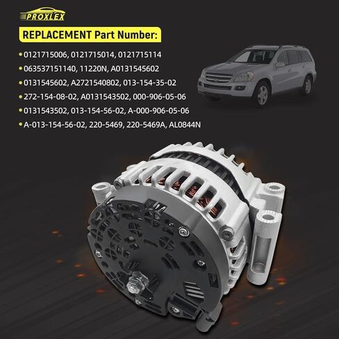 مولد كهربائي 12 فولت 180 أمبير متوافق مع Merce-des-Benz E350، E550، S450، S550، R350، SLK350، G550، G65 AMG، SL550، SL65 AMG، GL450، GL550، CL550، CLK550، CLS550، ML350، ML450 5.5L 3.5L 6.0L 4.7L in Kuwait