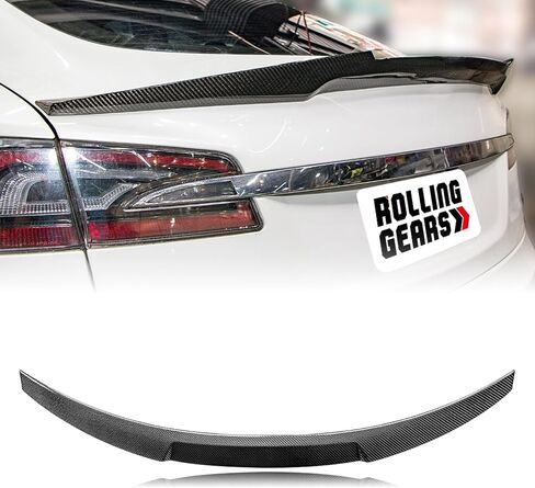 Real Carbon Fiber Spoiler Compatible with Tesla Model S Trunk Spoiler 2012-2024 (DN Type) in Saudi Arabia