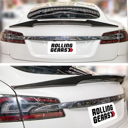 Real Carbon Fiber Spoiler Compatible with Tesla Model S Trunk Spoiler 2012-2024 (DN Type) in Saudi Arabia