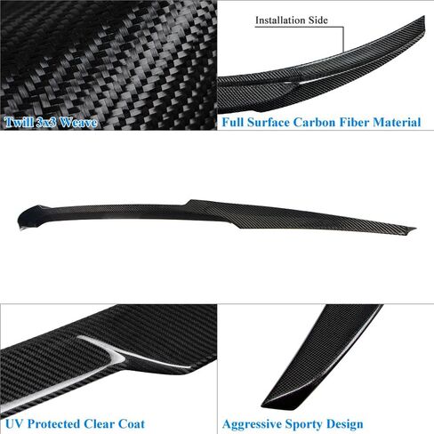 Real Carbon Fiber Spoiler Compatible with Tesla Model S Trunk Spoiler 2012-2024 (DN Type) in Saudi Arabia