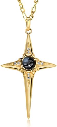 Lord' s Prayer Praying Hands Cross Necklace Pendant in Kuwait
