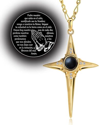 Lord' s Prayer Praying Hands Cross Necklace Pendant in Kuwait