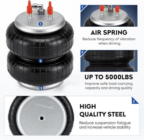 طقم تعليق وسادة هوائية 2015-2023 لفورد لـ F150 2WD 4WD حقيبة مساعد خلفية زرقاء زنبركية لاستبدال طقوس الركوب 2582 W21-760-2582 W217602582 in Kuwait