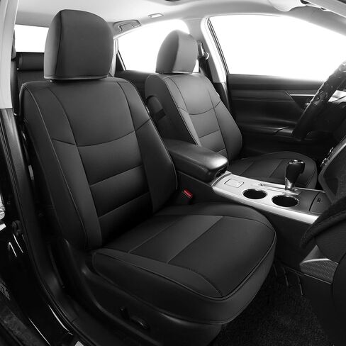 GXT Custom Fit Nissan Altima seat Covers, for 2013 2014 2015 2016 2017 2018 S, SV, SR, SL - Full Set, Waterproof Leatherette (Black) in Saudi Arabia