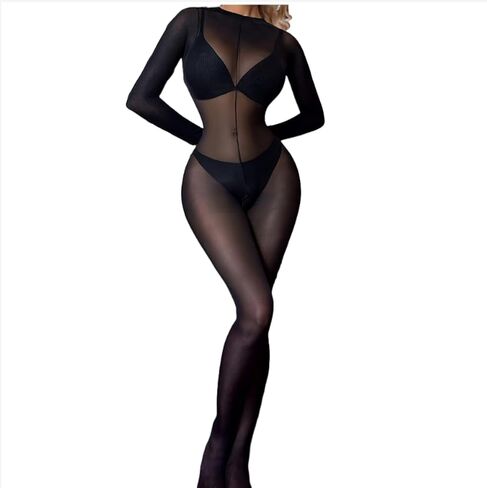ZesiMor Fishnet Bodystocking Lingerie Fishnet Bodysuit Crotchless Lingerie for Women, Sexy Exotic Lingerie in Saudi Arabia