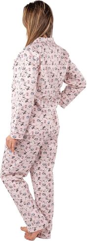 Patricia Lingerie Women's Premium Soft Cotton Flannel Print Long Sleeve Buttoned Pajama 2 Piece Set in Saudi Arabia