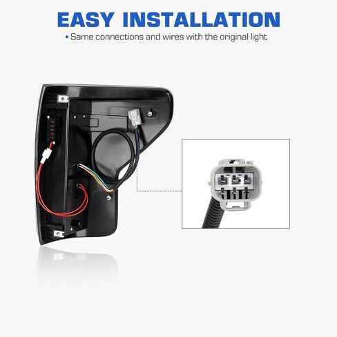 LED Tail Lights Fit for Toyota Tundra 2007-2013, Rear Brake Lamp Taillight Assembly, Black Housing Smoke Lens in Saudi Arabia