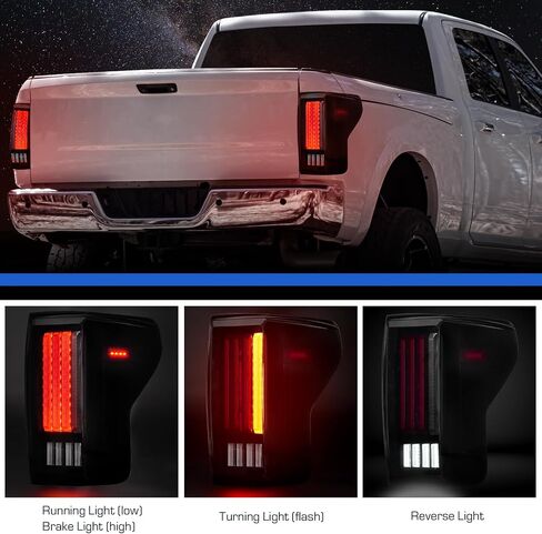 LED Tail Lights Fit for Toyota Tundra 2007-2013, Rear Brake Lamp Taillight Assembly, Black Housing Smoke Lens in Saudi Arabia
