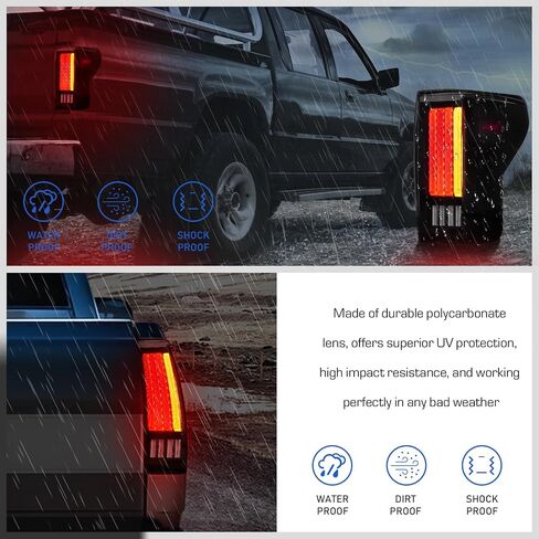 LED Tail Lights Fit for Toyota Tundra 2007-2013, Rear Brake Lamp Taillight Assembly, Black Housing Smoke Lens in Saudi Arabia