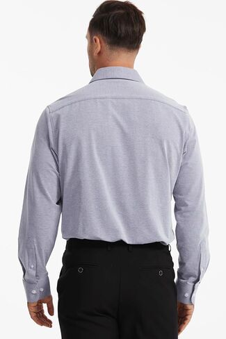 Men's Dress Knitted Shirts Stretch Wrinkle Free Button Down Shirts Long Sleeve Business Casual Shirts Mens in Saudi Arabia