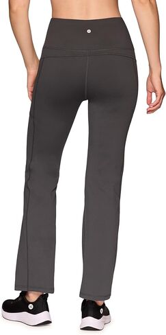 RBX Fleece Yoga Pants for Women, Fleece Lined Flare Leggings with Zipper Pockets Full Length Bootcut Workout Pants in Kuwait