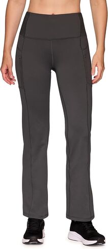 RBX Fleece Yoga Pants for Women, Fleece Lined Flare Leggings with Zipper Pockets Full Length Bootcut Workout Pants in Kuwait