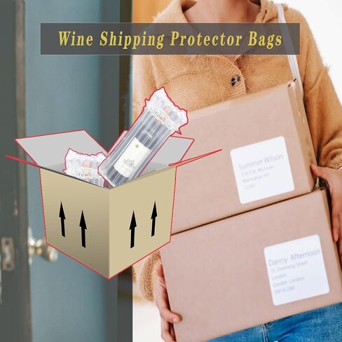 10 Packs Wine Travel Inflatable Bag Airplane - Wine Bottle Travel Protector Bags,Bubble Travel Camping Wrap Pouches Packing for Wine Bottles in Kuwait