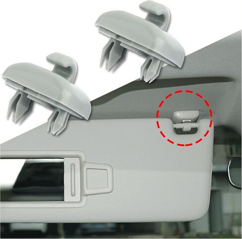 2PCS Car Sun Visor Clips Replacement OEM# 8E0857562 8U0857562A,Car Visor Clips Compatible with Audi A1 A3 A4 A5 Q3 Q5 S3 S5 S4,Standard Visor Clips for Cars Visor Accessories (Compatible with Audi) in Kuwait