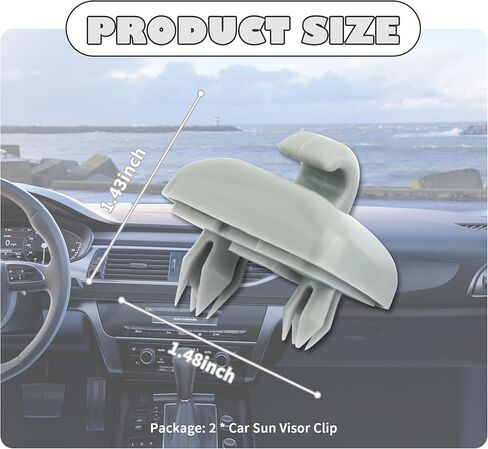 2PCS Car Sun Visor Clips Replacement OEM# 8E0857562 8U0857562A,Car Visor Clips Compatible with Audi A1 A3 A4 A5 Q3 Q5 S3 S5 S4,Standard Visor Clips for Cars Visor Accessories (Compatible with Audi) in Kuwait