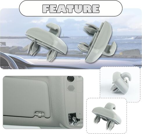 2PCS Car Sun Visor Clips Replacement OEM# 8E0857562 8U0857562A,Car Visor Clips Compatible with Audi A1 A3 A4 A5 Q3 Q5 S3 S5 S4,Standard Visor Clips for Cars Visor Accessories (Compatible with Audi) in Kuwait