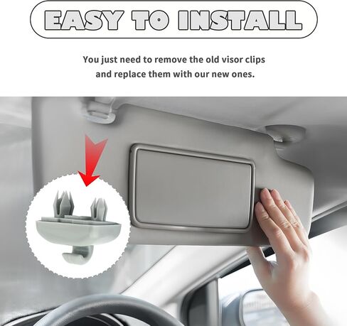 2PCS Car Sun Visor Clips Replacement OEM# 8E0857562 8U0857562A,Car Visor Clips Compatible with Audi A1 A3 A4 A5 Q3 Q5 S3 S5 S4,Standard Visor Clips for Cars Visor Accessories (Compatible with Audi) in Kuwait