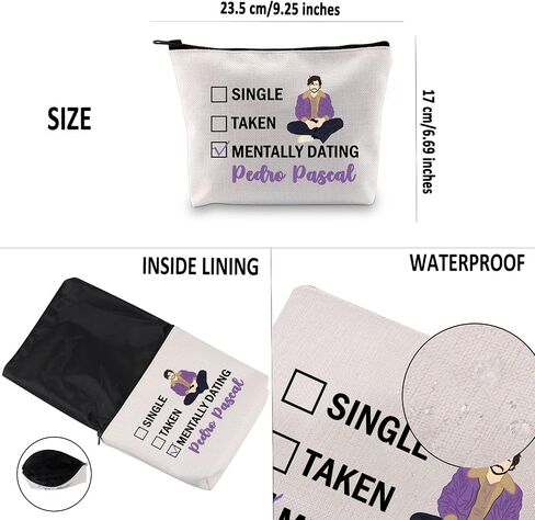 G2TUP Pedro P Inspired Gift Dating Pedro P Makeup Bag Daddy's G-irl Cosmetic Bag Pedro P Fan Merch (Dating Pedro P White Bag) in Kuwait