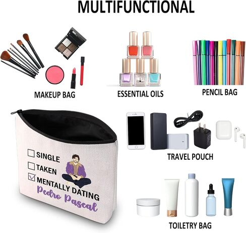 G2TUP Pedro P Inspired Gift Dating Pedro P Makeup Bag Daddy's G-irl Cosmetic Bag Pedro P Fan Merch (Dating Pedro P White Bag) in Kuwait