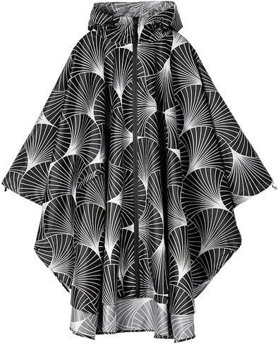 salamra Rain Poncho Jacket Coat Hooded Zipper Style for Women/Men/Adult with Pocket in Kuwait