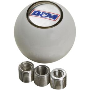 B&M 46110 White Replacement Shifter Knob with SAE Threads