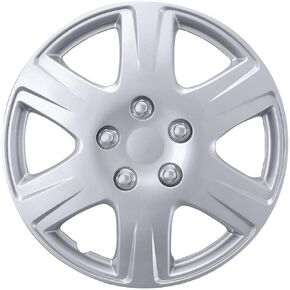 BDK (4 Pack) Hubcaps for Car Accessories Wheel Covers Snap-On Tire Rim Replacement for 15 inch Wheels 15" Hub Caps (OEM Camry Style)
