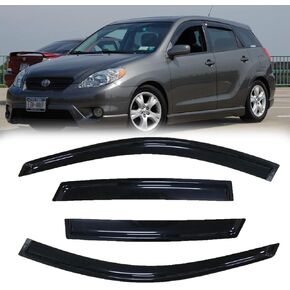 94455 Original Side Window Wind Deflector, 4pcs Out-Channel Tape-On Nice Rain Guards Set, Window Visor fit for for 2003-2008 Pontiac Vibe/Toyota Matrix