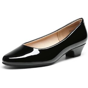 حذاء نسائي من DREAM PAIRS بكعب منخفض مكتنز | حذاء بكعب منخفض مقاس 1.5 بوصة ومقدمة مستديرة مريح للعمل المكتبي الكاجوال in Kuwait
