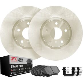 Dynamic Friction Company Rear Brakes Pads and Rotors Kit| Rear Brake Pads| Rear Brake Rotors and Pads Kit| Ceramic Rear Brake Pads and Rotors| Rear Brake Kit|Hardware