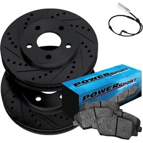 PowerSport Front Brakes and Rotors Kit |Front Brake Pads| Brake Rotors and Pads| Ceramic Brake Pads and Rotors - BBCF.34162.02