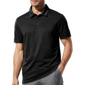 MIER Men's Quick Dry Golf Polo Shirts Short Sleeve Lightweight Casual Shirts Soft Polyester Collared Shirt