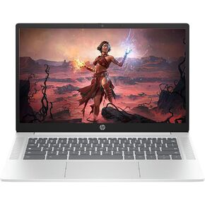 HP Chromebook 14 inch Laptop, FHD Display, Intel N100, 4 GB RAM, 64 GB eMMC, Intel UHD Graphics, Chrome OS 14a-nf0009nr (2024)