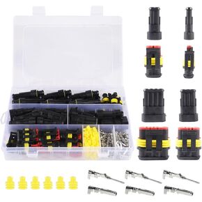 DIANN مقاوم للماء محطات موصل كهربائي للسيارة 352 قطعة مجموعة توصيل أسلاك كهربائية للسيارات 1/2/3/4 دبوس موصلات ذكر وأنثى in Kuwait