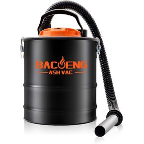 BACOENG Ash Vacuum for Pellet Stoves, Fireplace Ash Vac 5.2 Gallon 1200w with Double Stage Filtration System, Ash Vacuum Cleaner for Fireplaces, Wood Stove, Pellet Grill