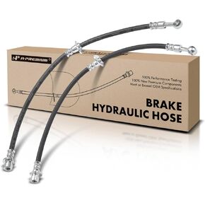A-Premium Rear Driver and Passenger Brake Hydraulic Hoses Compatible with Select Acura Models - RSX 2002 2003 2004 2005 2006 - Replace# 01466S6M000, 01468S6M000(Pack of 2)